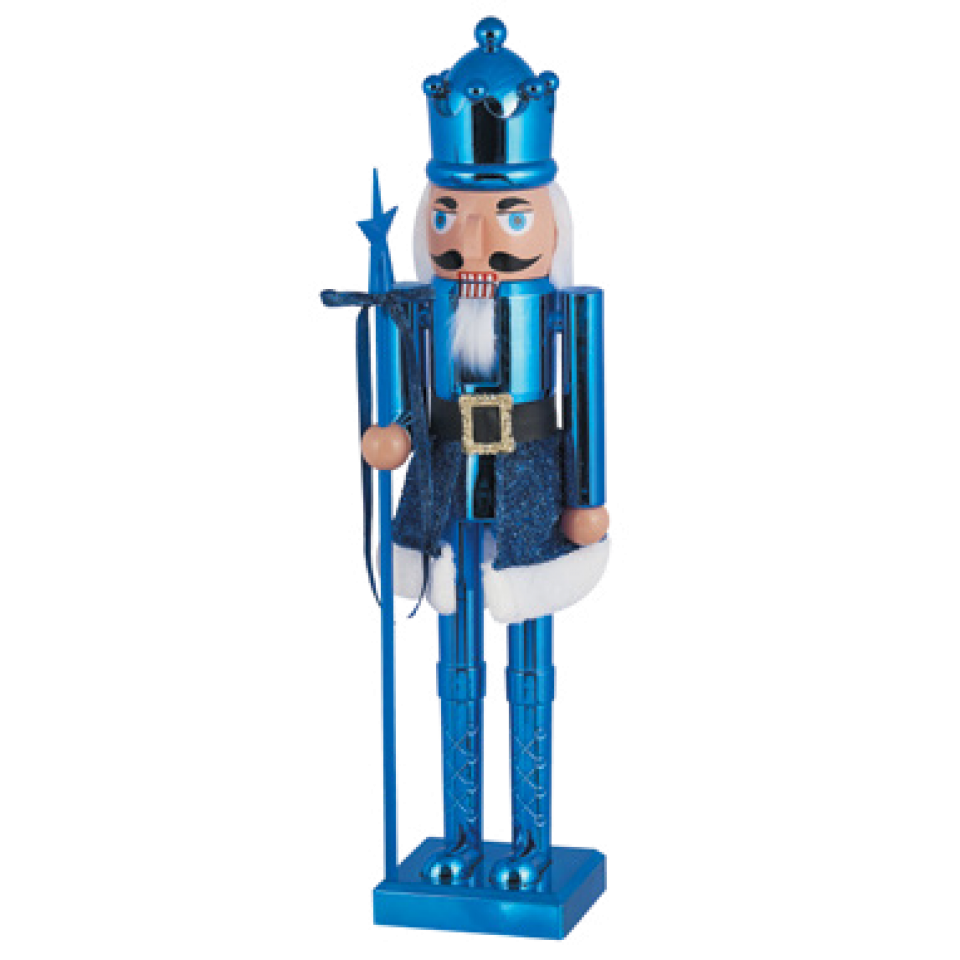 Χριστουγεννιάτικος Διακοσμητικός Καρυοθραύστης Βασιλιάς 60cm Μπλε
