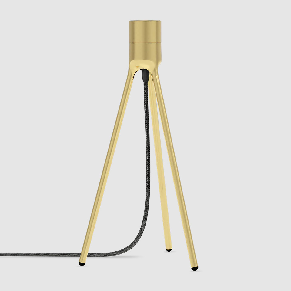 Tripod Table Brushed Brass 19x36cm