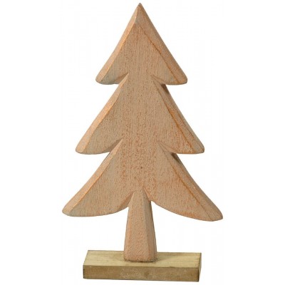 Ξύλινο Επιτραπέζιο Χριστουγεννιάτικο Διακοσμητικό Δέντρο 11 x 3.5 x 19(h)cm