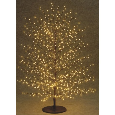 Φωτιζόμενο Δέντρο Με 1000 Led Φωτάκια Θερμού Φωτισμού Μετασχηματιστή ip44 Και Dimmer 120(h)cm