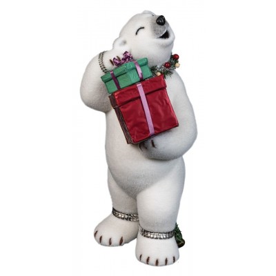 Χριστουγεννιάτικος Διακοσμητικός Αρκούδος Με Δώρα 34 x 29 x 60cm