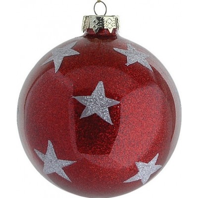 Κόκκινη Γυάλινη Χριστουγεννιάτικη Μπάλα 8cm
