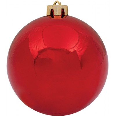 Κόκκινη Πλαστική Γυαλιστερή Χριστουγεννιάτικη Μπάλα 20cm