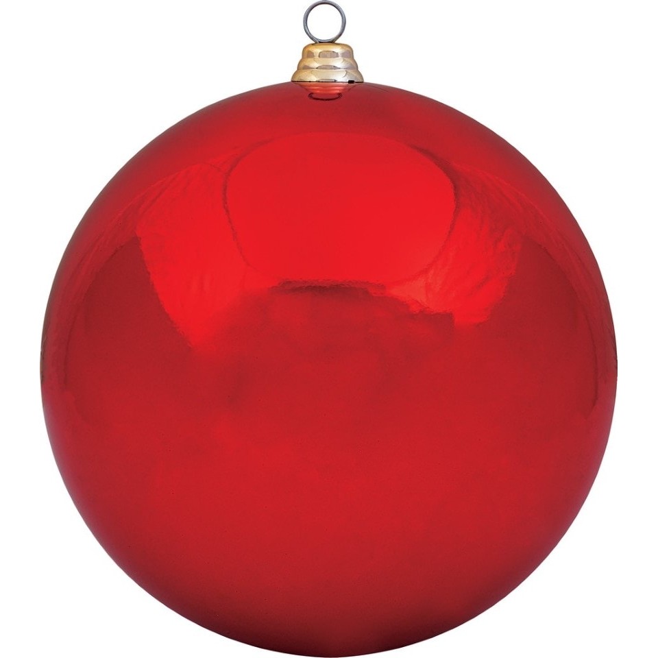 Κόκκινη Πλαστική Γυαλιστερή Χριστουγεννιάτικη Μπάλα 30cm