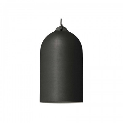 Κρεμαστό φωτιστικό με υφασμάτινο καλώδιο και κεραμική καμπάνα Bell XL - Made in Italy White - Μαυροπίνακας - Λευκό Χωρίς Λάμπα
