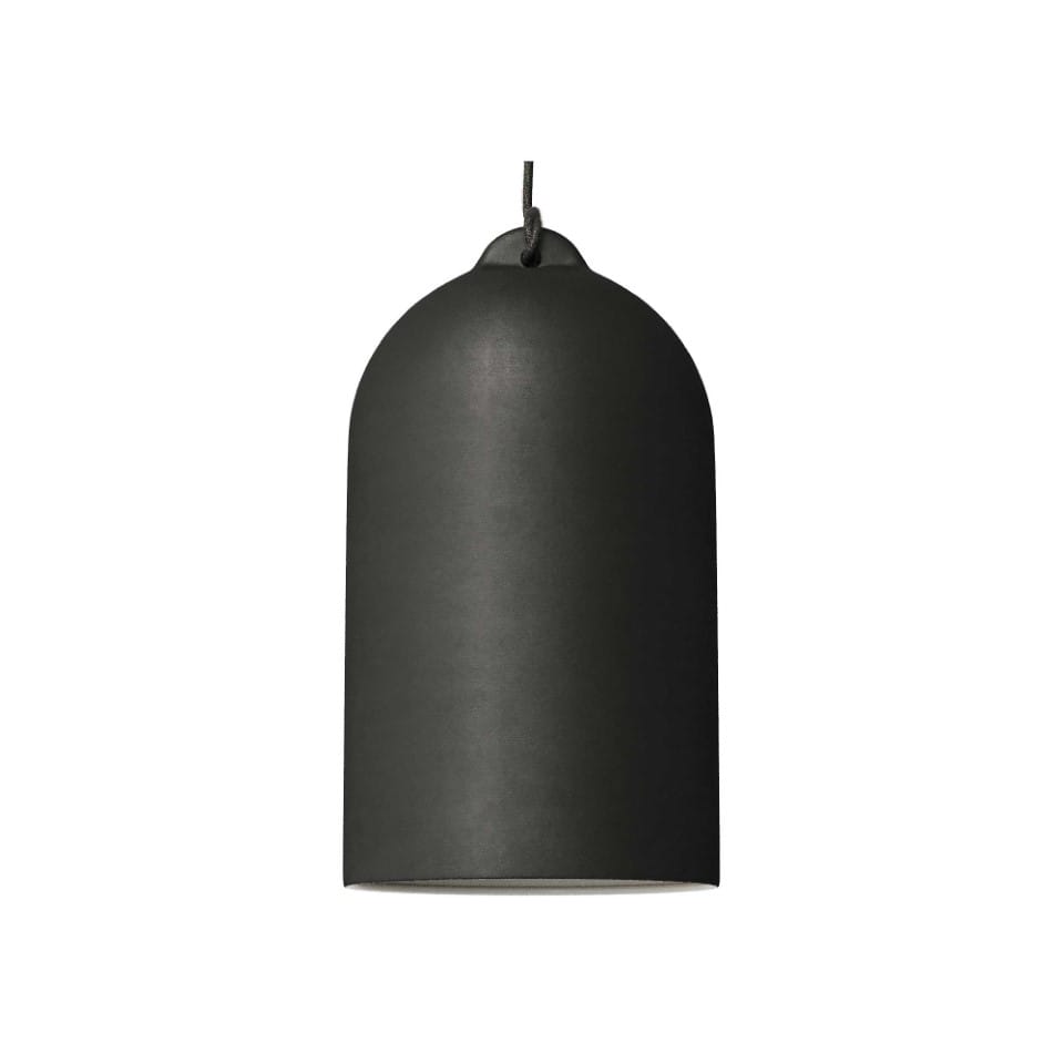 Κρεμαστό φωτιστικό με υφασμάτινο καλώδιο και κεραμική καμπάνα Bell XL - Made in Italy White - Μαυροπίνακας - Λευκό Χωρίς Λάμπα