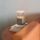 Επιτραπέζιο Φωτιστικό Posaluce Cubetto Color, βαμμένο ξύλινο με υφασμάτινο καλώδιο, διακοπτάκι και διπολικό φις Γκρι Χωρίς Λάμπα