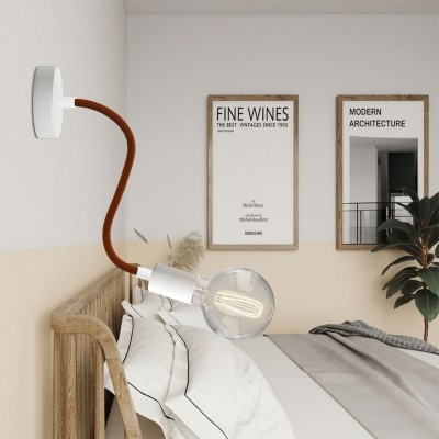 Φωτιστικό Τοίχου ή Οροφής Creative Flex 30 cm με λάμπα Γλόμπο Λευκό ΜΑΤ