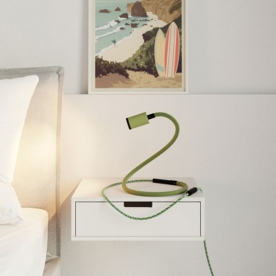Επιτραπέζιο Φωτιστικό GU1d-one Pastel εύκαμπτο με λάμπα LED mini σποτ χωρίς βάση Απαλό Πράσινο Με Λάμπα