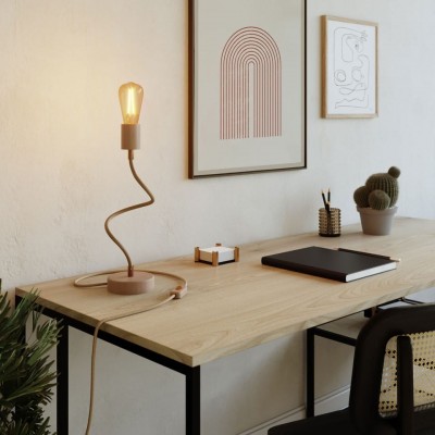 Επιτραπέζιο Φωτιστικό Table Flex Wood Ξύλινο εύκαμπτο για διάχυτο φωτισμό Φυσικό Με Λάμπα