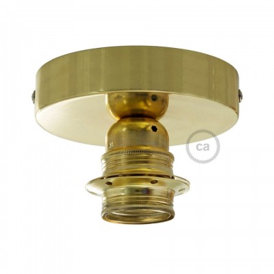 Φωτιστικό Τοίχου ή Οροφής Fermaluce Glam, μεταλλικό με ντουί με ροδέλες Χρυσό