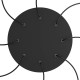 Ροζέτα Rose-One 400mm Στρογγυλή με 8 τρύπες και 4 πλαϊνές τρύπες Μαύρο ΜΑΤ Μαύρο