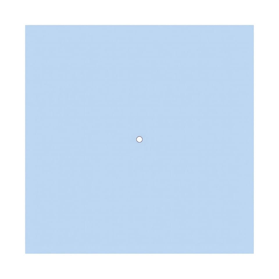 Ροζέτα Rose-One 400mm Τετράγωνη με 1 τρύπα και 4 πλαϊνές τρύπες Απαλό Γαλάζιο Λευκό
