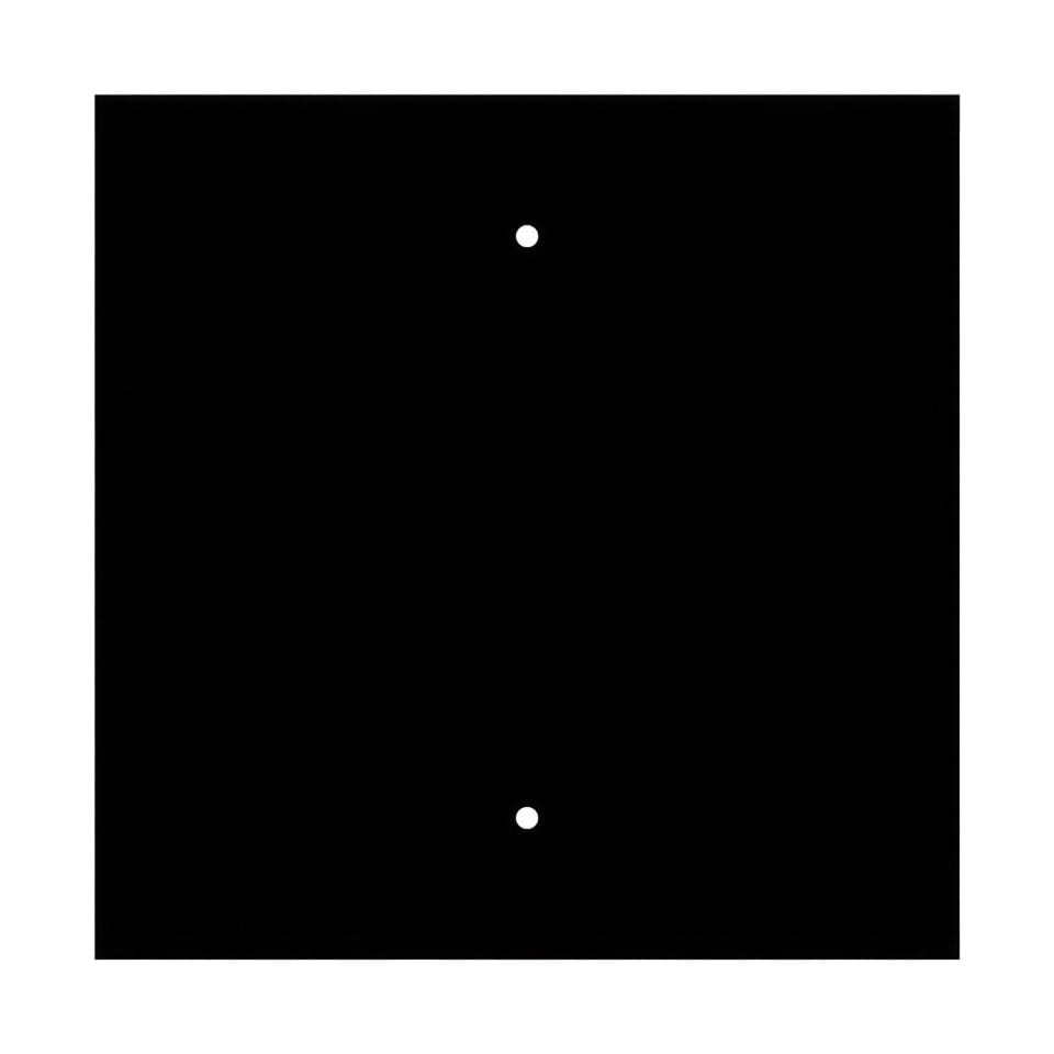 Ροζέτα Rose-One 400mm Τετράγωνη με 2 τρύπες και 4 πλαϊνές τρύπες Μαύρο ΜΑΤ Λευκό