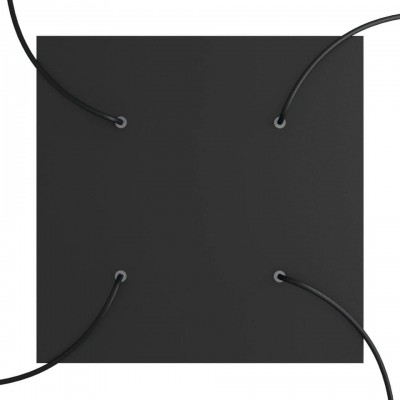 Ροζέτα Rose-One 400mm Τετράγωνη με 4 τρύπες και 4 πλαϊνές τρύπες Μαύρο ΜΑΤ Μαύρο