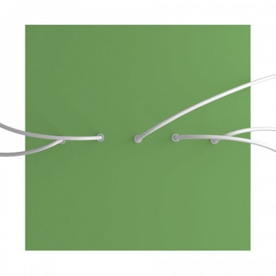Ροζέτα Rose-One 400mm Τετράγωνη με 5 τρύπες στη σειρά και 4 πλαϊνές τρύπες Απαλό Πράσινο Λευκό