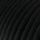 Κρεμαστό Φωτιστικό Μεταλλικό με υφασμάτινο καλώδιο μοντέρνου στυλ - Made in Italy Μαύρο Με Λάμπα