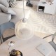 Κρεμαστό φωτιστικό με υφασμάτινο καλώδιο και μεταλλικό πλαίσιο Κλουβί GhostBell XL - Made in Italy Λευκό Χωρίς Λάμπα