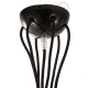 Κεραμικό Φωτιστικό Αράχνη, με 6 ή 7 κρεμαστές λάμπες και υφασμάτινο καλώδιο, made in Italy Μαύρο Χωρίς Λάμπα
