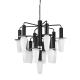 Multi-Light Pendant Lamp Harakiri Mini Chandelier Ø75cm Black and Opal