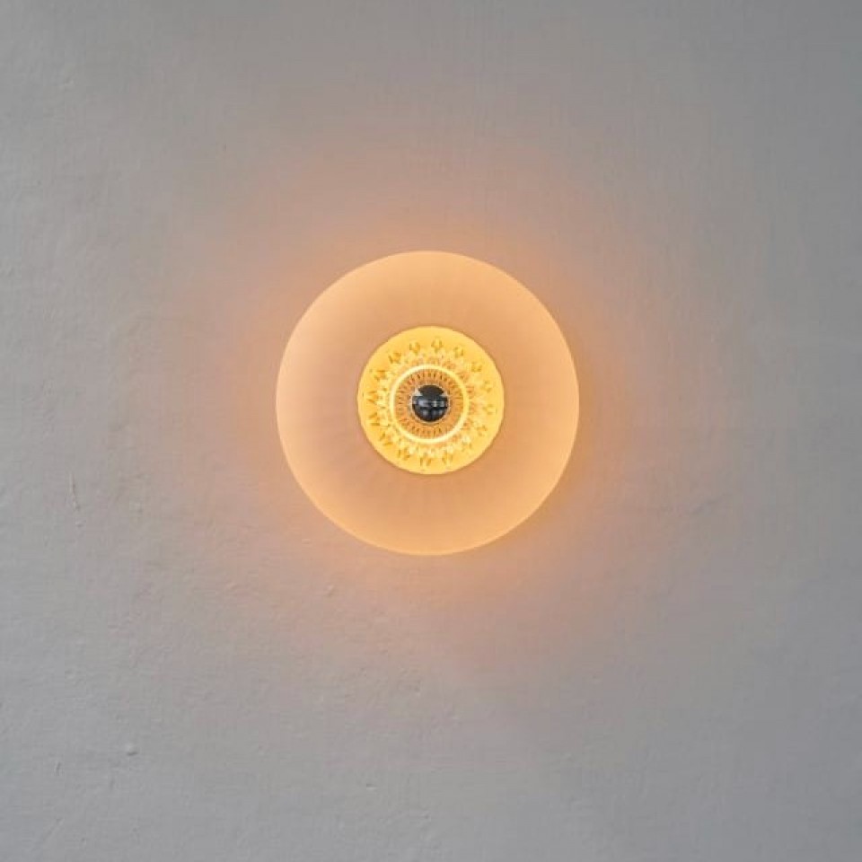 Wall Lamp New Wave Optic Wall with Eyeball Ø26cm Opal
