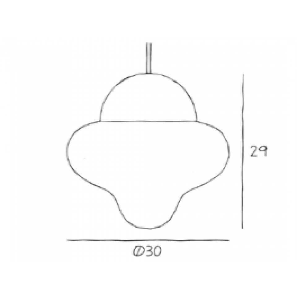 LED Κρεμαστό Φωτιστικό Nutty XL Ø30cm Φιμέ Γυαλί και Ασημί Dome