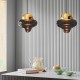 LED Pendant Lamp Nutty Ø18,5cm Smoke Glass and Gold Dome