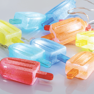 LED Multicolor Plastic Ice-Creams με 10 LED Ψυχρό Λευκό