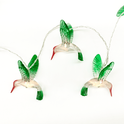 LED Acrylic Colored Birds με 10 LED Πράσινο