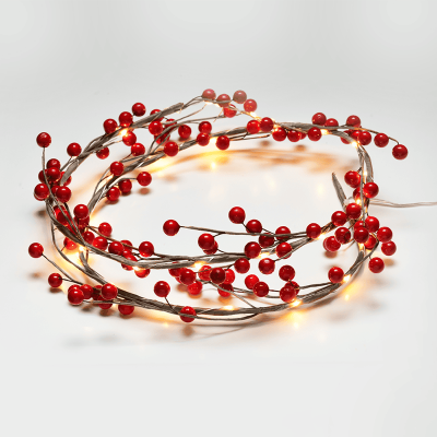 LED Christmas Wreath με 30 LED Κόκκινο