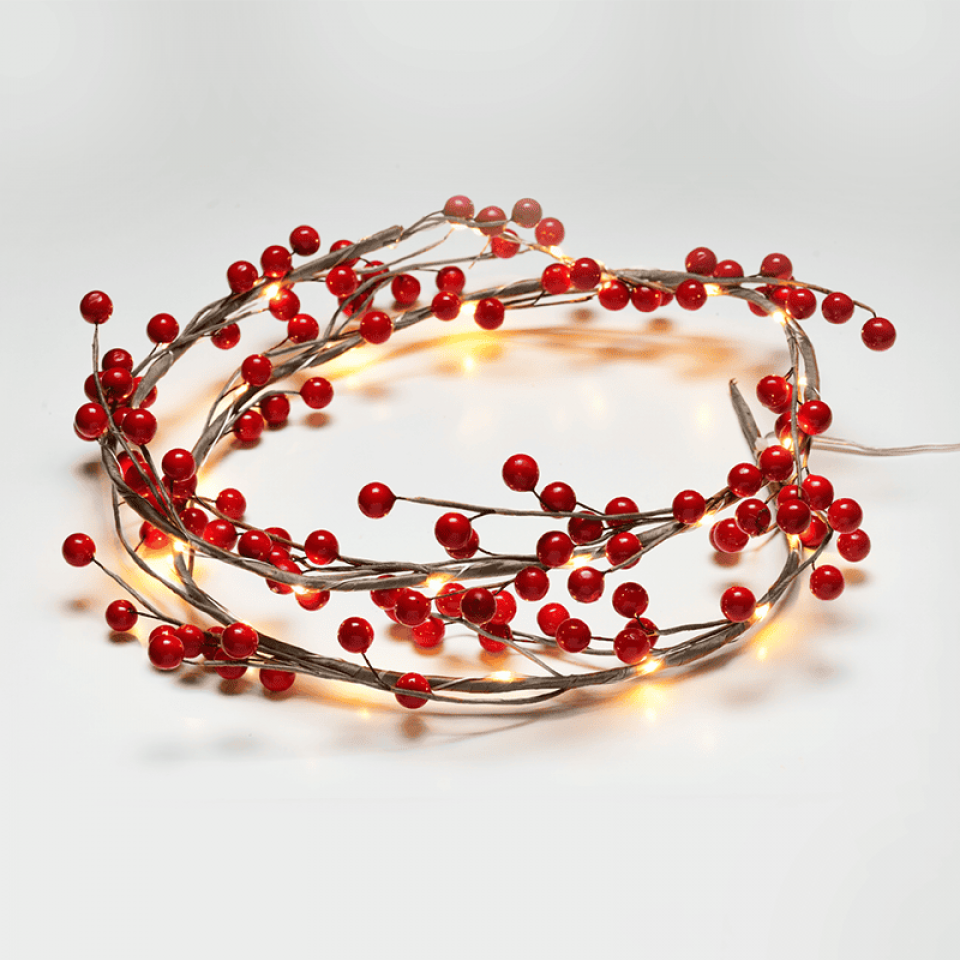LED Christmas Wreath με 30 LED Κόκκινο