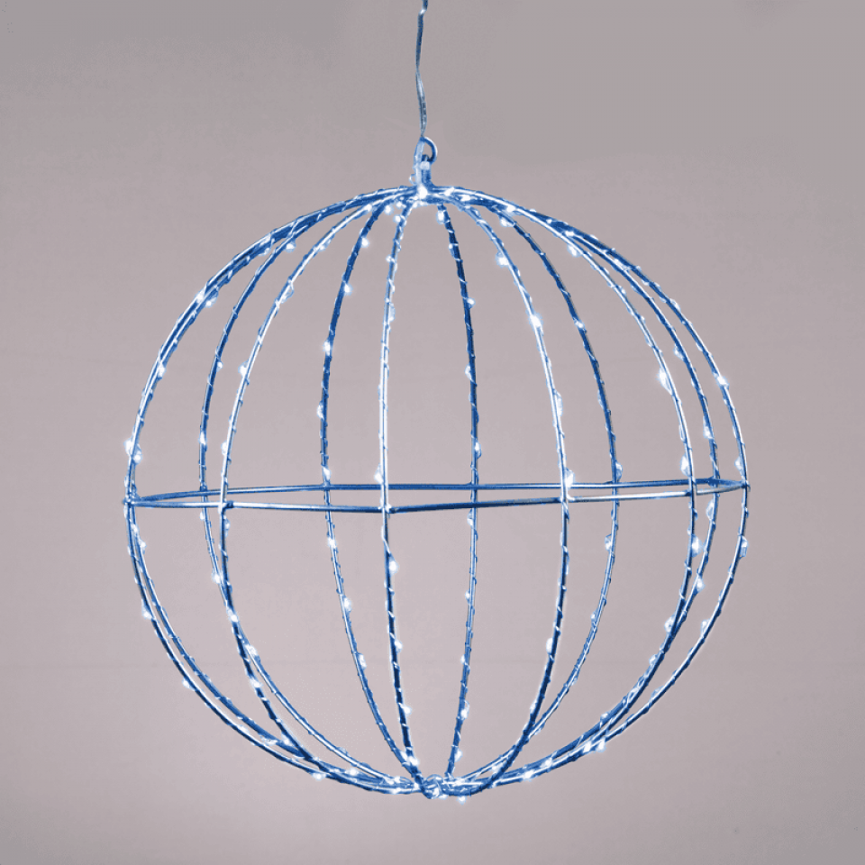 LED 3D Διακοσμητική Μπάλα με Φωτάκια με 96 LED Μπλε ø20cm