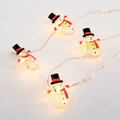 LED Snowman με 15 LED Μαύρο& Λευκό
