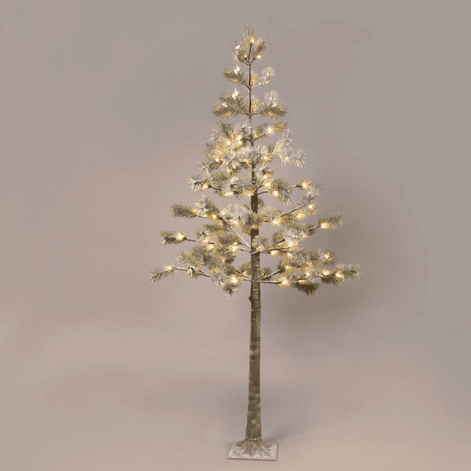 LED Snow Pine Tree με 128 LED Θερμό Λευκό