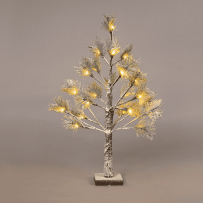 LED Snow Pine Tree με 24 LED Θερμό Λευκό