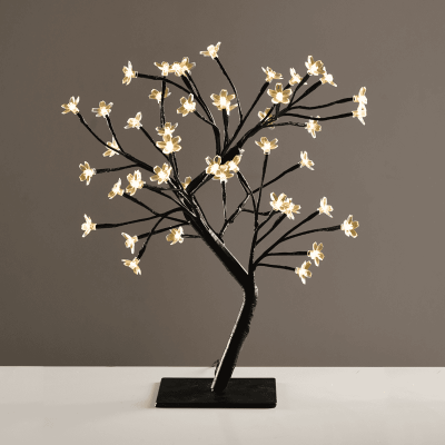 LED Tree With Flowers Of Silicone με 36 LED Θερμό Λευκό