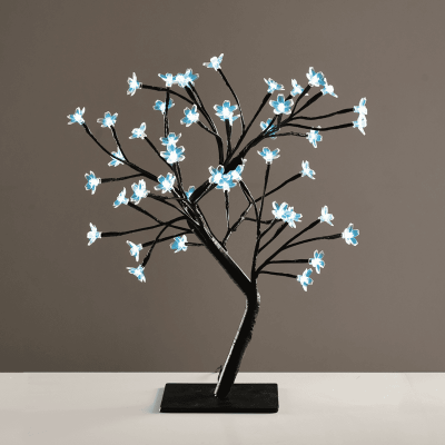 LED Tree With Flowers Of Silicone με 36 LED Μπλε