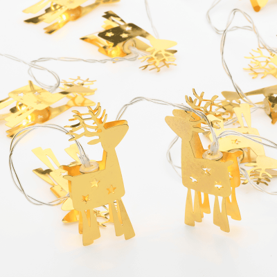 LED Metal Gold String Lights με 10 LED Χρυσό