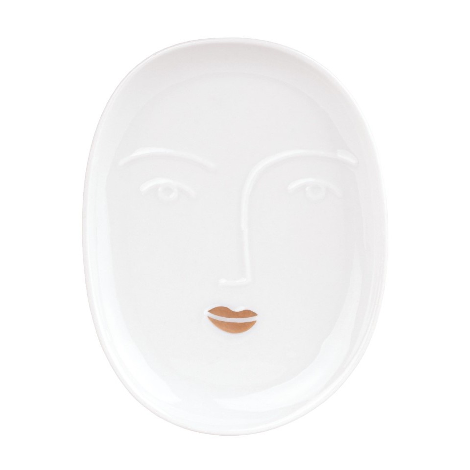 Πορσελάνινο Διακοσμητικό Μπολάκι ''Face'' 9 x 7cm