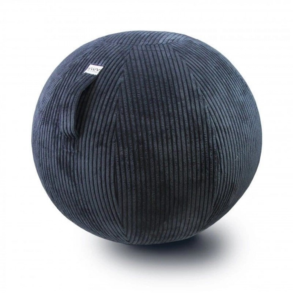 Σκαμπό Μπάλα Ενεργού Καθίσματος Vlip Κοτλέ Απαλό Ύφασμα 65cm Σκούρο Μπλε