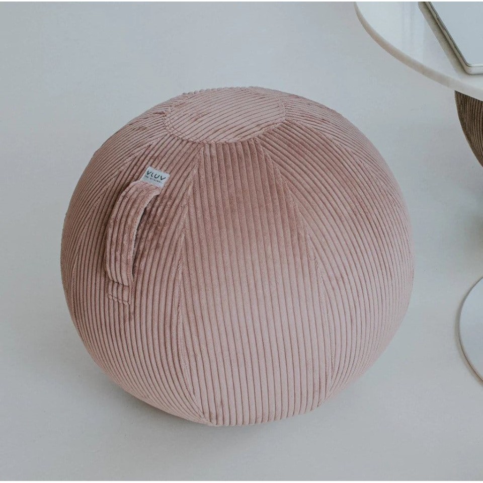 Σκαμπό Μπάλα Ενεργού Καθίσματος Vlip Κοτλέ Απαλό Ύφασμα 65cm Ροζ