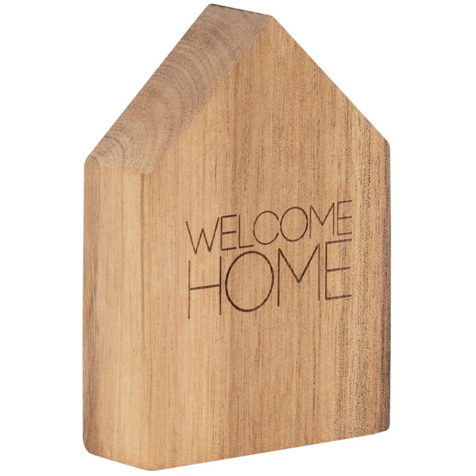 Σετ 3 Ξύλινα Διακοσμητικά Σπιτάκια "Welcome Home"