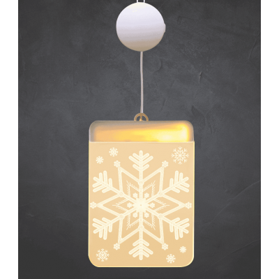 LED Christmas Ornament 3D Effect Acrylic Snowflake