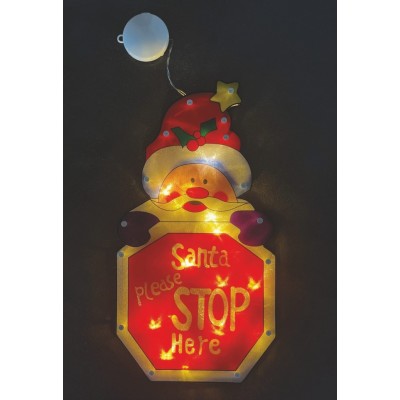 Decorative Santa Claus LED Warm White Battery Flash 3D