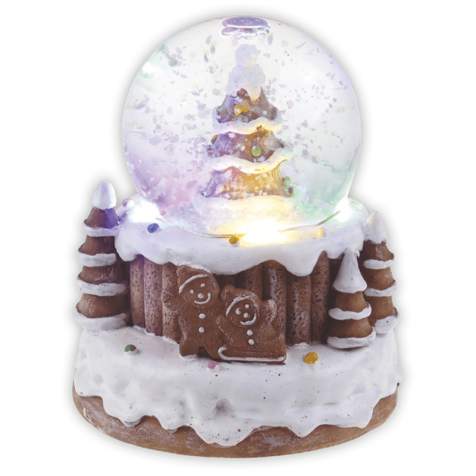 Χριστουγεννιάτικο Διακοσμητικό Χιονόμπαλα Μπαταρίας Φωτιζόμενη
