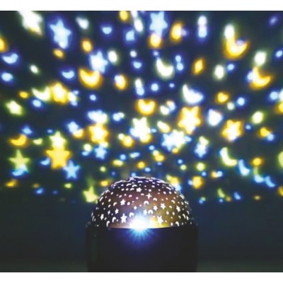LED Christmas Projector IP44 Stars and Moons Yellow Blue