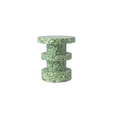 Table Stool from Recycled Materials Bit Stack Green