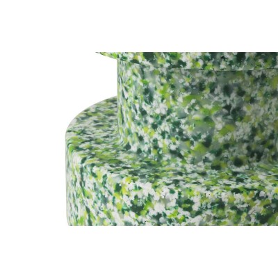 Table Stool from Recycled Materials Bit Stack Green