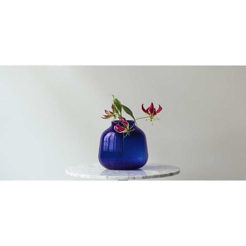 Decoration Vase Step H23 cm Blue