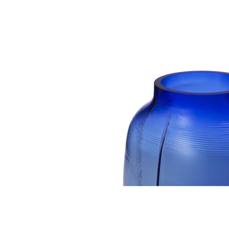 Decoration Vase Step H23 cm Blue